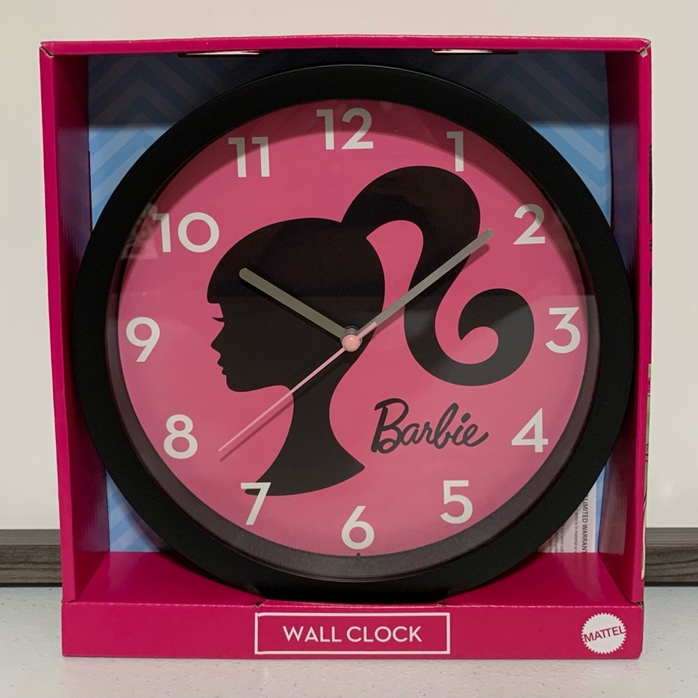 Mattel Barbie Analog Wall Clock-NIB